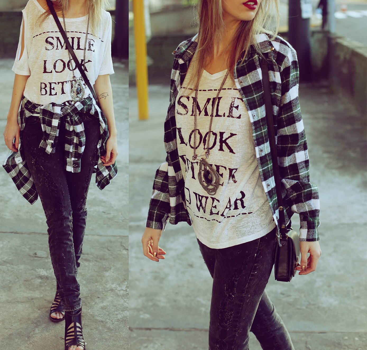 look-despojado-tshirt-xadrez-gorro